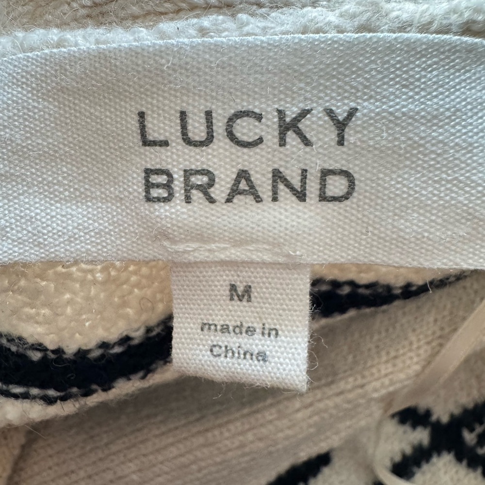 Lucky Brand Cream and Black Patterned Cardigan Dress - Picture 5 of 6